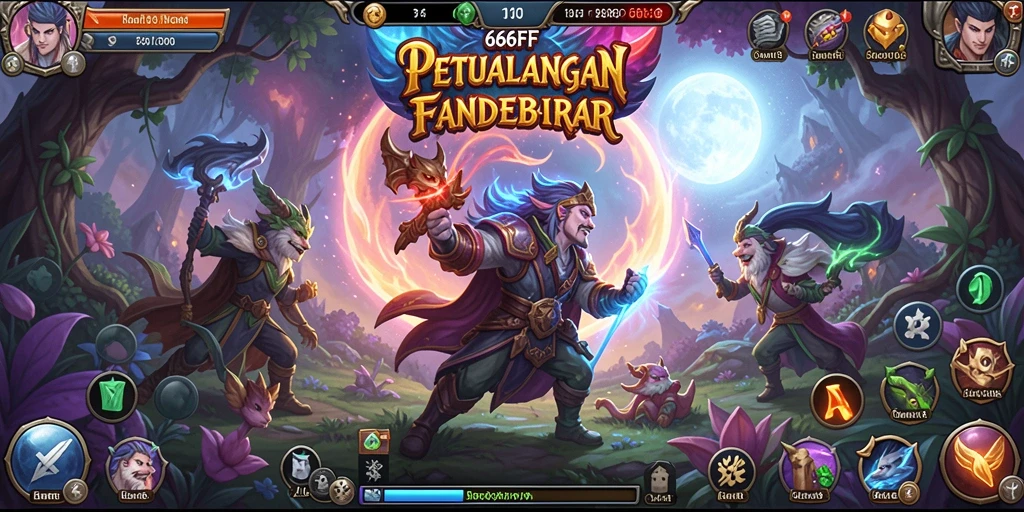 Gameplay menegangkan dari 666FF dalam dunia RPG yang luas.