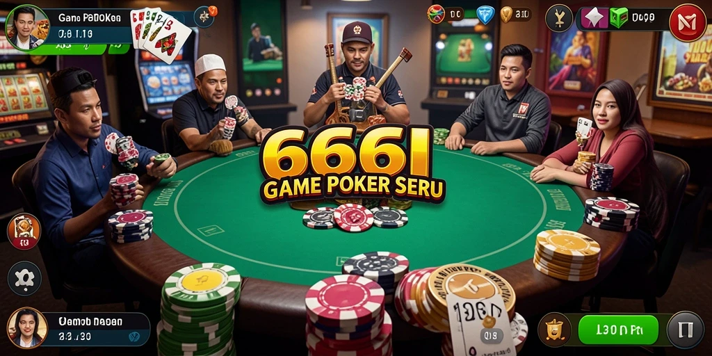 Screenshot gameplay menunjukkan pengalaman seru bermain poker di 666I.