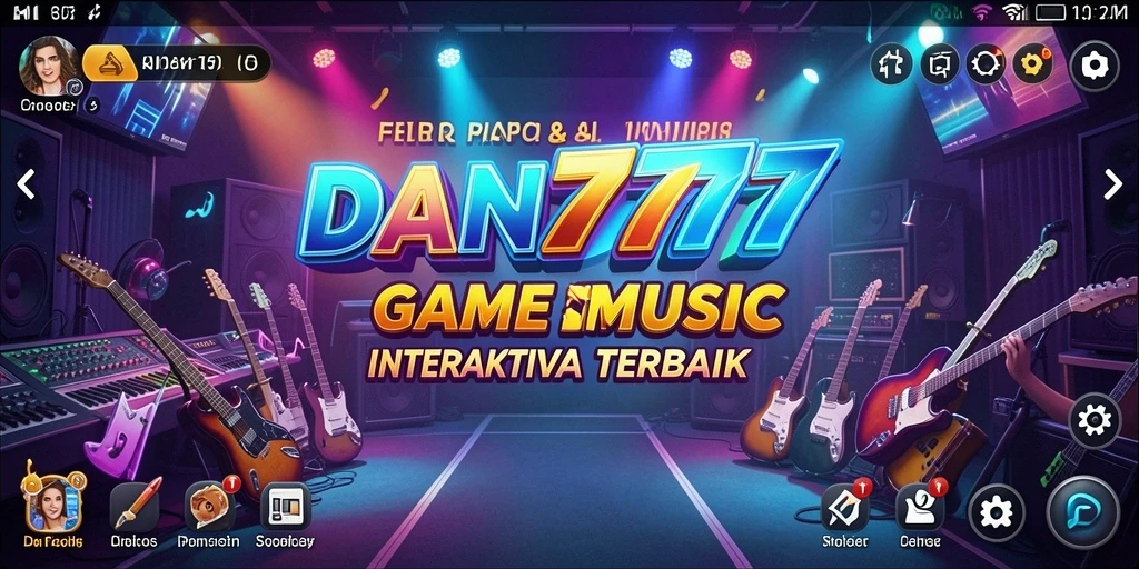 Tampilan seru gameplay interaktif musik DAN777.