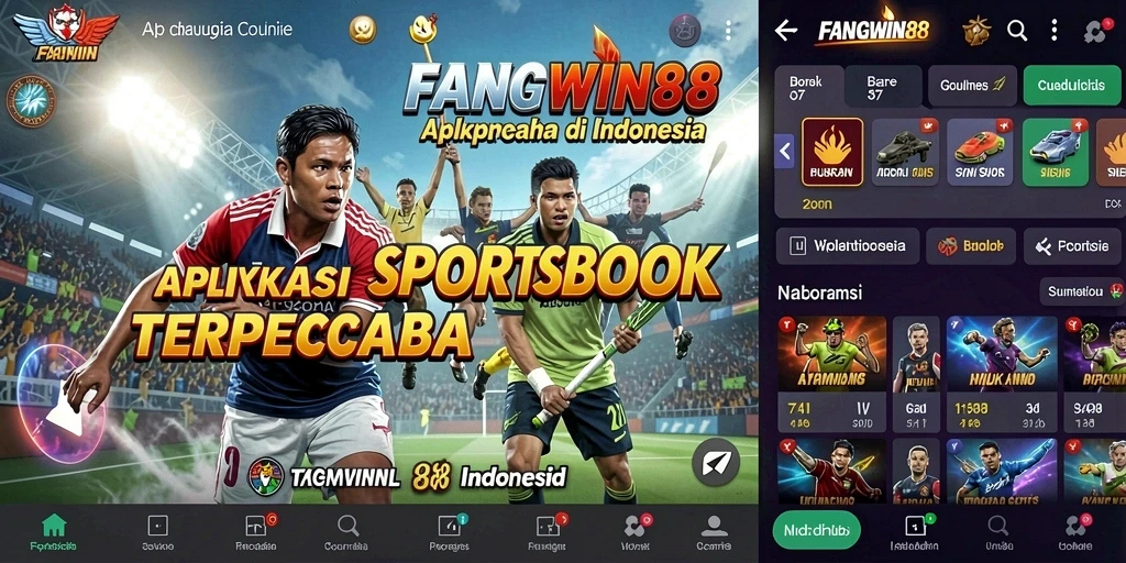 Tampilan utama FANGWIN88 dengan berbagai pilihan taruhan olahraga.