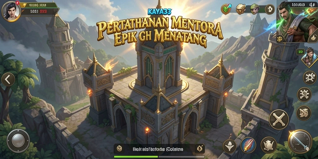 Tampilan gameplay menara yang menegangkan di KAYA33.