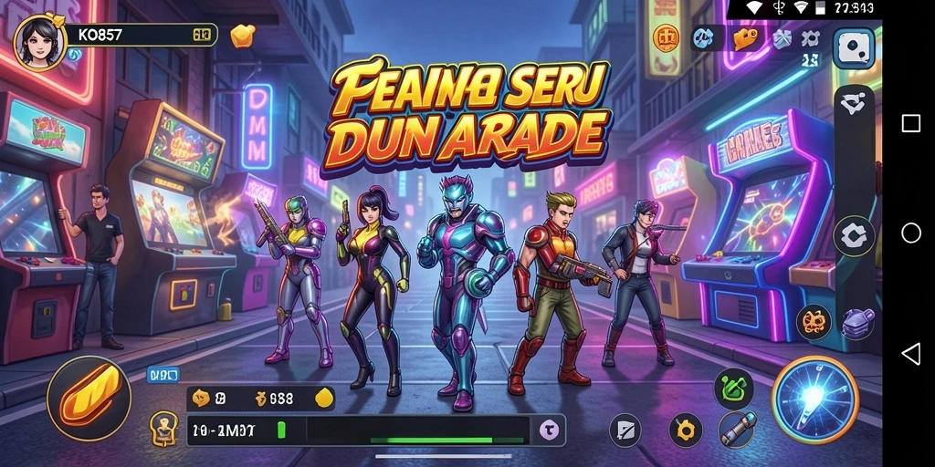 Tampilan gameplay KO857 yang seru dan mendebarkan di dunia Arcade.