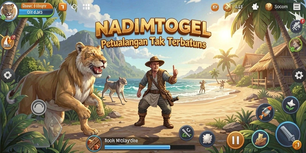 Screenshot NADIMTOGEL menampilkan petualangan seru di dunia terbuka.