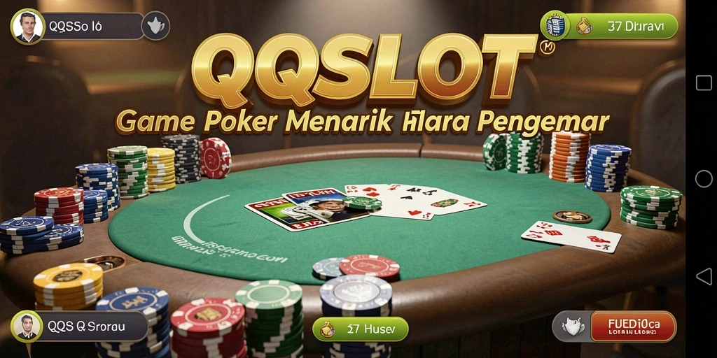 Screenshot gameplay QQSLOT saat seru-serunya bermain poker.