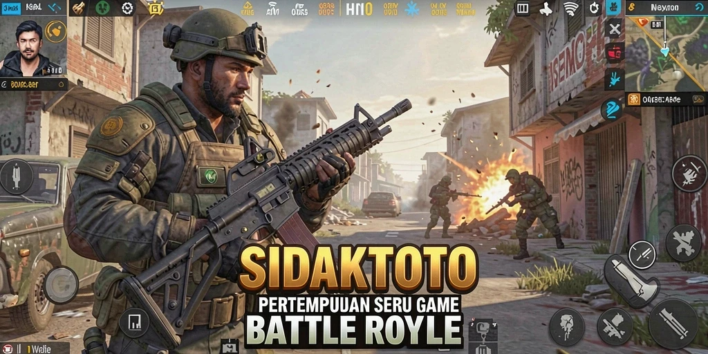Gameplay seru SIDAKTOTO dalam pertempuran Battle Royale.
