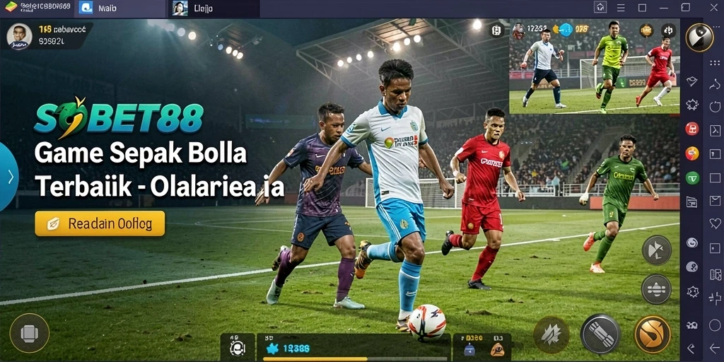 Gameplay menarik dalam SOBET88 yang menampilkan pertandingan sepak bola.