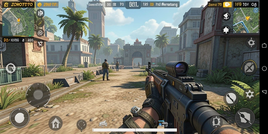 Tampilan gameplay seru dari ZOROTOTO di medan perang.